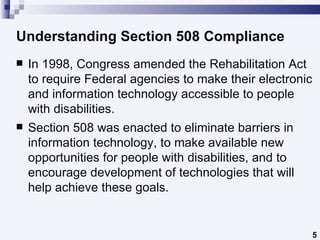 Understanding Section 508 | PPT