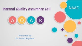 A Q A R
Presented by
Dr. Arvind Rayalwar
Internal Quality Assurance Cell
 