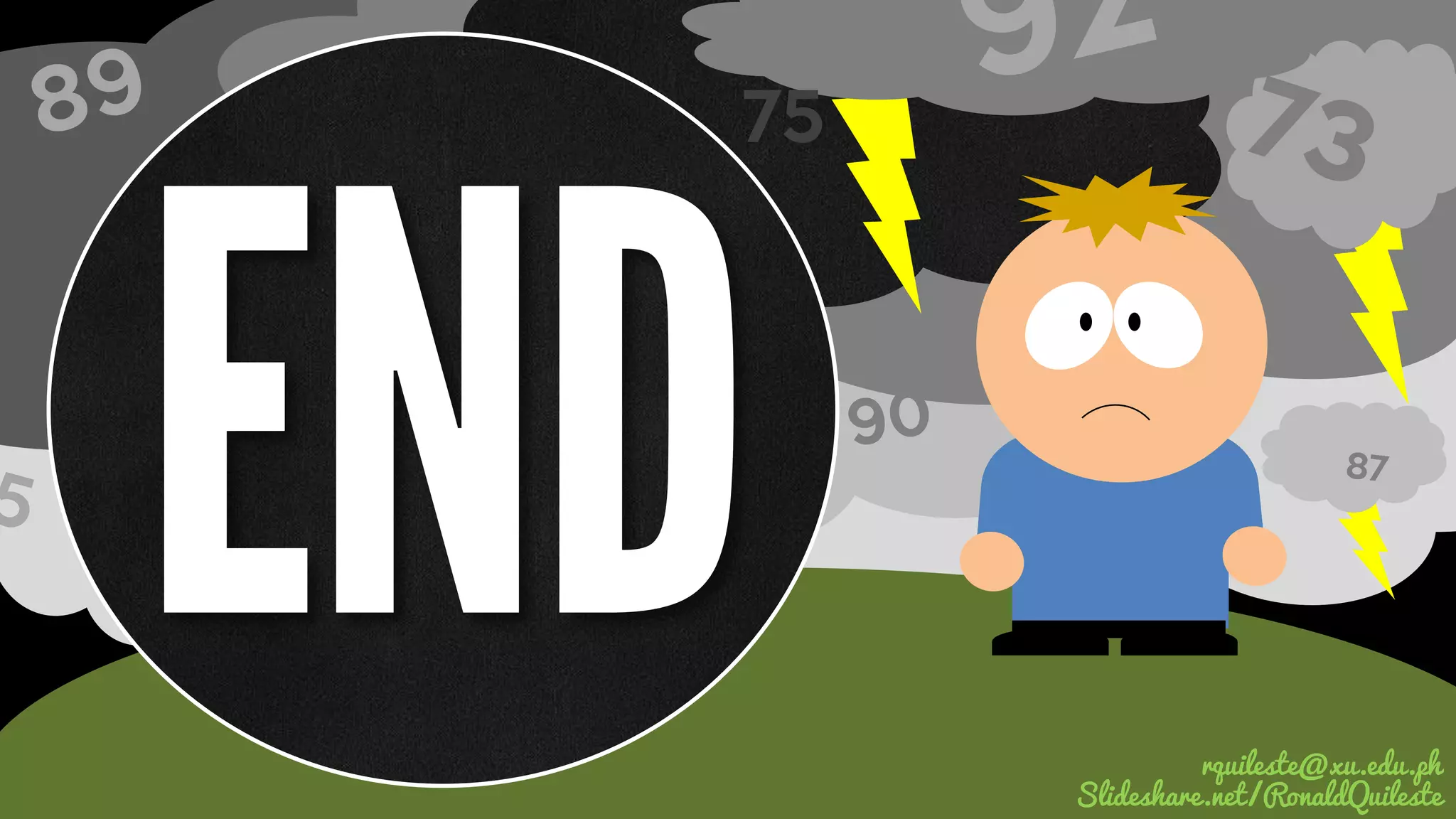 Slideshare.net/RonaldQuileste
rquileste@xu.edu.ph
75
 