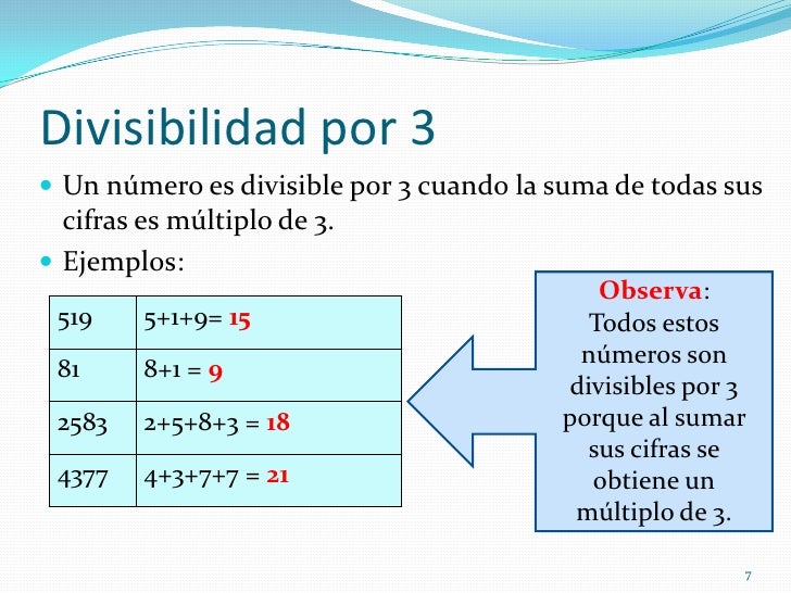 Cuando Un Numero Es Divisible Por 3