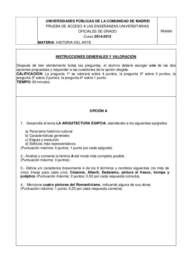 preguntas de historia del arte criterios de correcci 243 n historia del arte y modelo de examen preguntas de historia del arte criterios de correcci 243 n historia del arte y modelo de examen