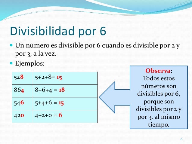 Criterios de divisibilidad