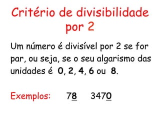 Critérios de divisibilidade | PDF