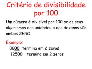 Critérios de divisibilidade | PDF