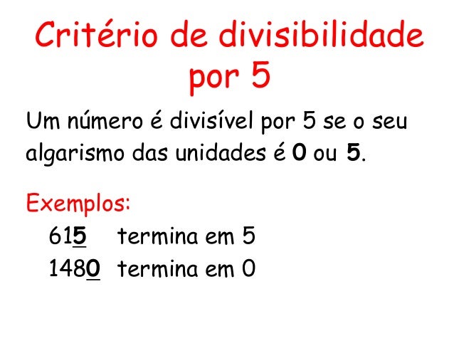Critérios de divisibilidade