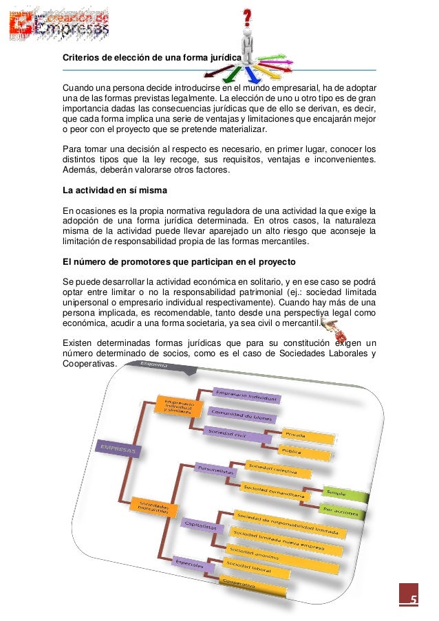 Criterios De Eleccion De Una Forma Juridica En Empresas De Hosteleria