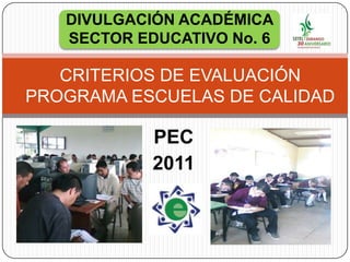 Criterios de evaluación PEC