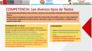 CRITERIOS DE EVALUACION Y ESTRATEGIAS DE COMPRENSION LECTORA ppt ...