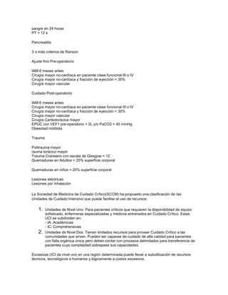 Criterios de ingreso a uci | PDF