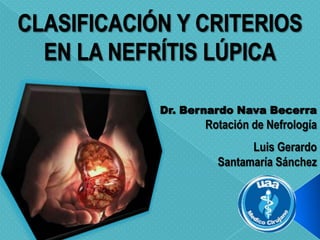 Dr. Bernardo Nava Becerra
Rotación de Nefrología
Luis Gerardo
Santamaría Sánchez
 