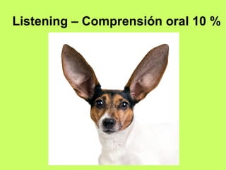 Listening – Comprensión oral 10 % 
 