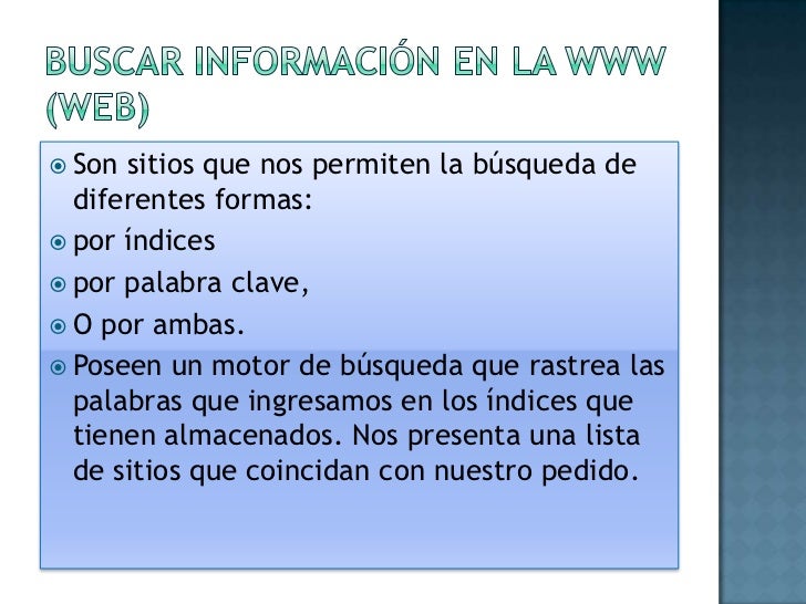 Criterios para la busqueda de informaciòn en