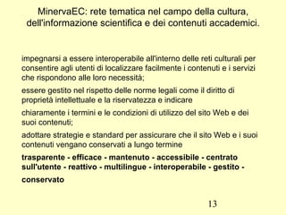 - completezza dei contenuti 