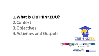 Project Number: 2016-1-PT01-KA203-022808
Funding: European Union
Programme: Erasmus+ / KA2 Action – Strategic Partnerships...