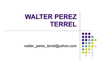 WALTER PEREZ TERREL [email_address] 