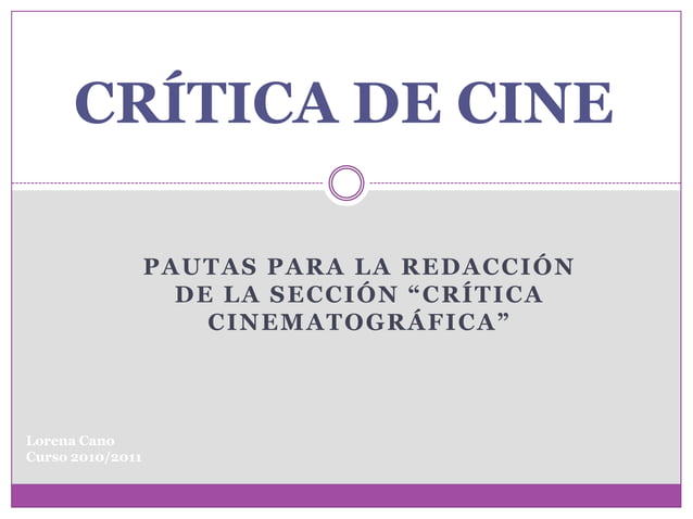 Critica de cine PPT