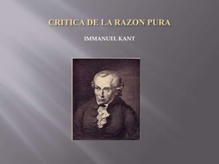 IMMANUEL KANT
 