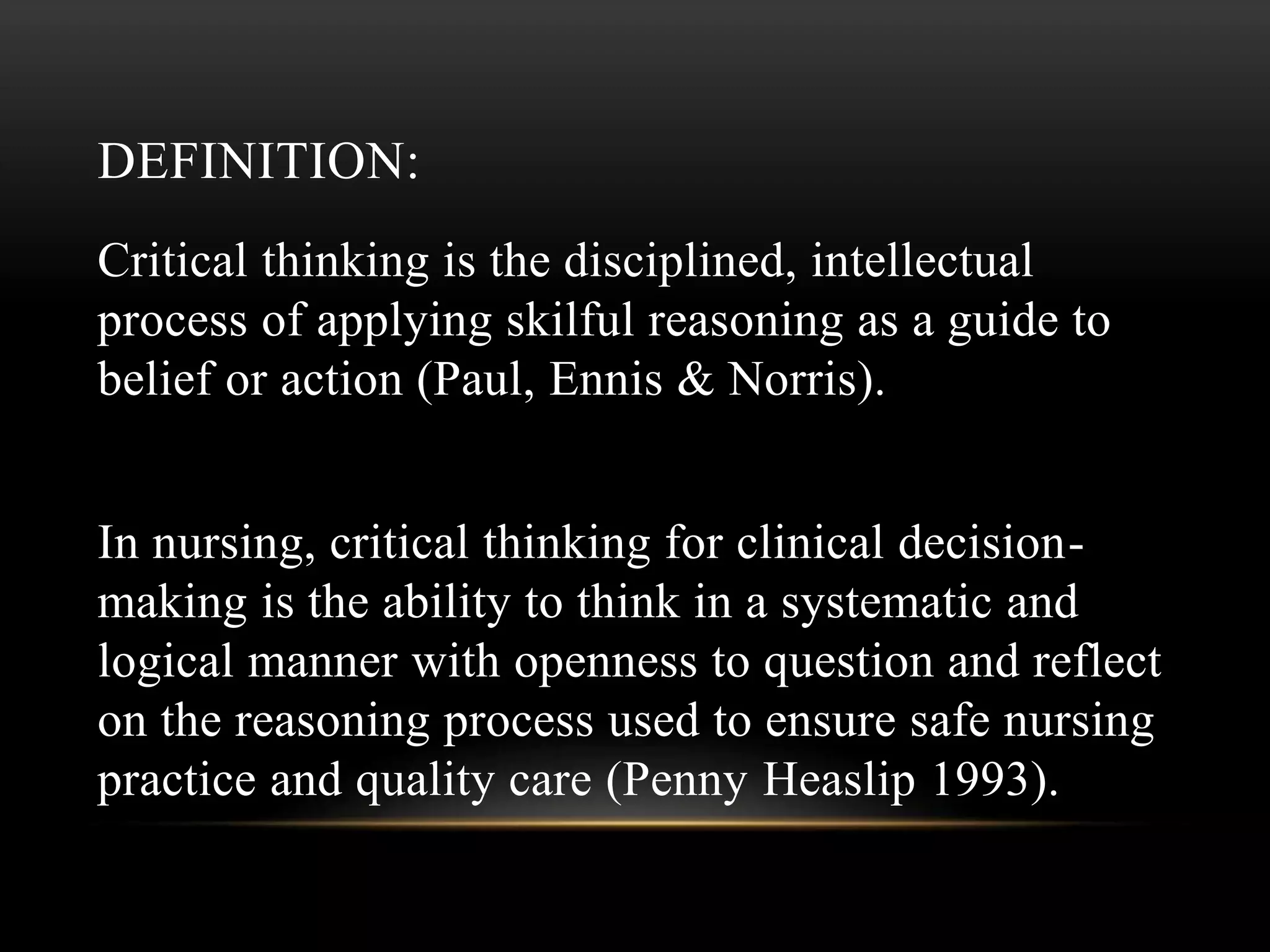 Critical Thinking and Decision Making | PPTX