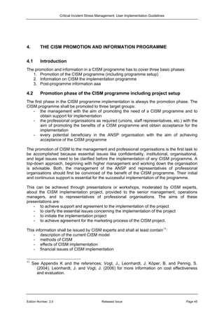 Critical incident-stress-management-user-implementation-guidelines | PDF
