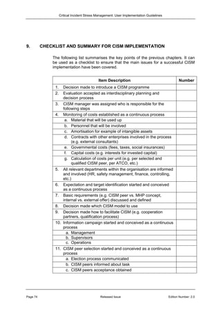 Critical incident-stress-management-user-implementation-guidelines | PDF