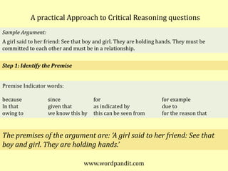 Deductive Logic vs. Critical Reasoning: A comparative<br />Have a look at the argument below:<br />1. 	Most actors are cel...