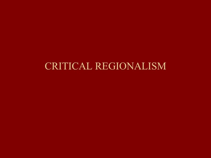 Critical Regionalism
