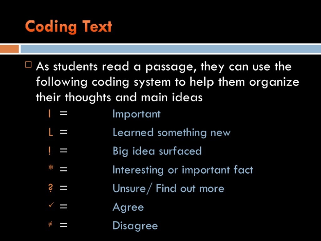 Coding Text '3' As students