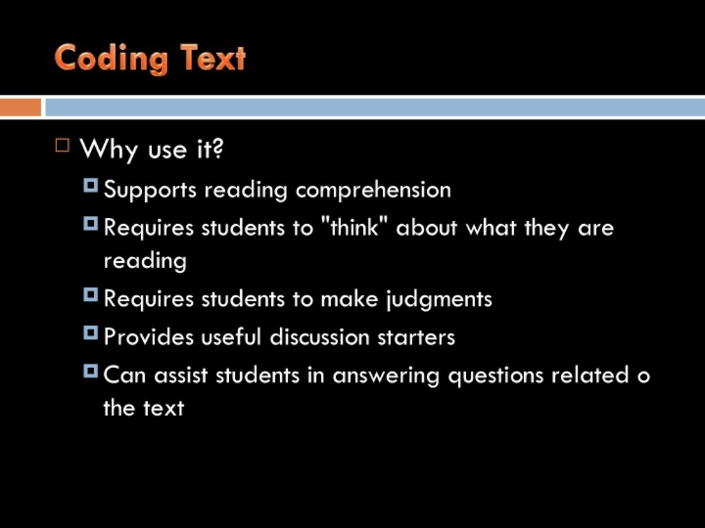Coding Text 5' Why use