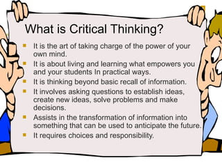 Critical Thinking | PPT
