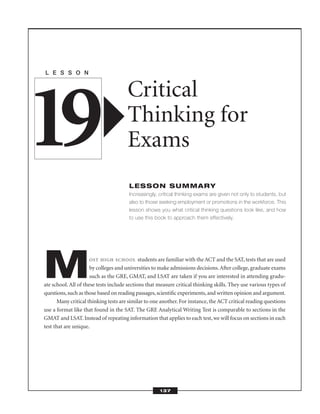 Critical Thinking Skills Success