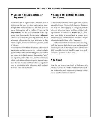 Critical Thinking Skills Success