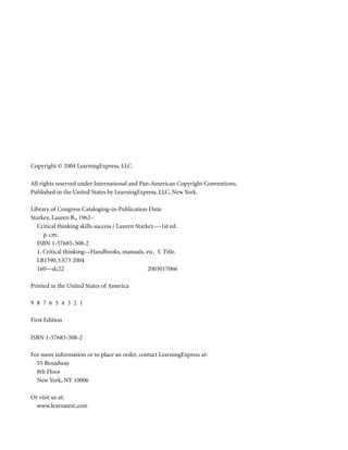 Critical Thinking Skills Success