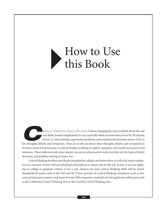 Critical Thinking Skills Success