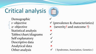Critical Analysis Graph Critical Analysis Journal club how to do as a beginner | PPTX