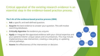 Critical appraisal method in research methodology | PPTX