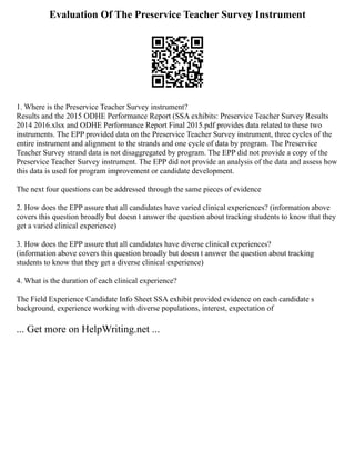 Ssa Instrument Critical Appraisal Examples Of Critical Appraisal Papers | PDF