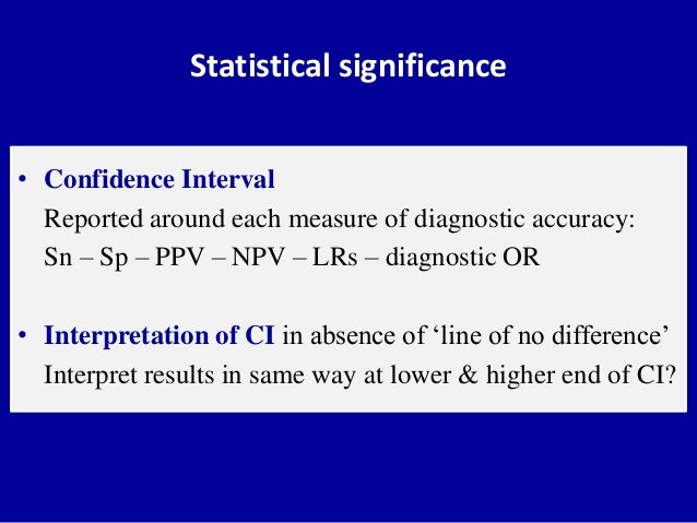 Critical appraisal of diagnostic studies