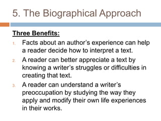 Critical Approaches To Literature