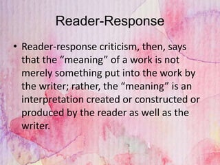 Critical Approaches: Types of Literary Criticism | PPTX