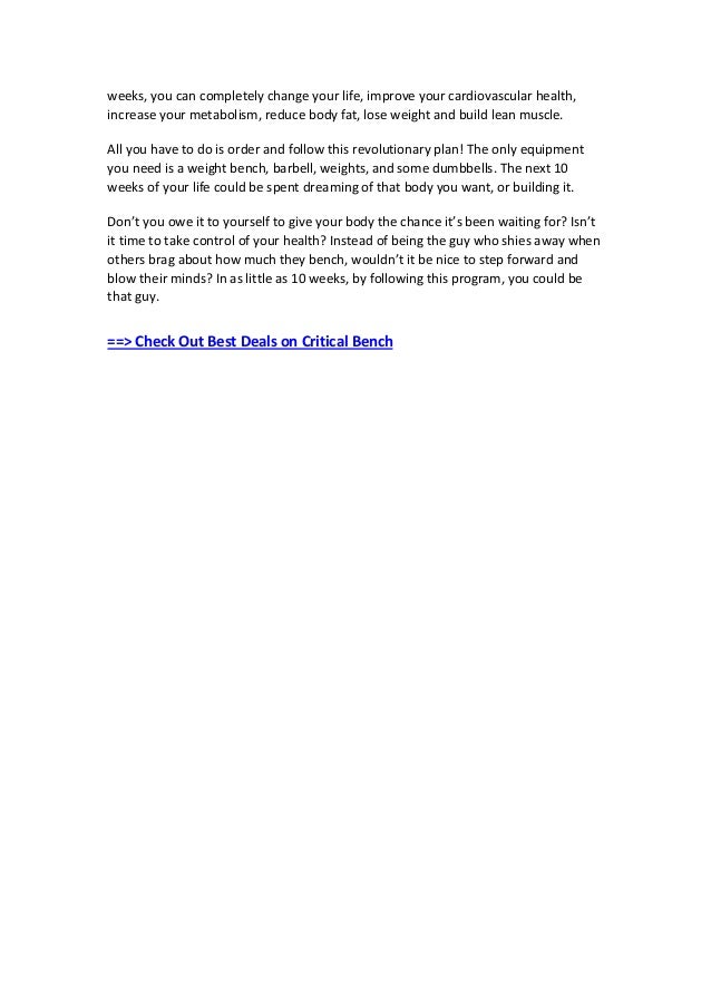 Critical Bench Ed Coan