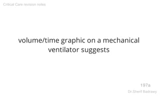 volume/time graphic on a mechanical
ventilator suggests
197a
Critical Care revision notes
Dr.Sherif Badrawy
 