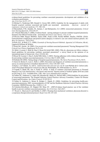 Critical care nurses' knowledge and compliance with ventilator ...