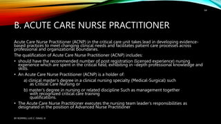 CRITICAL CARE NURSING GUIDELINES, STANDARDS AND COMPETENCIES | PPTX