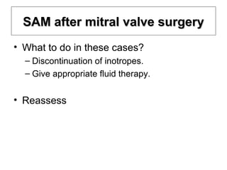 Systolic anterior motion of mitral valve - SAM | PPT