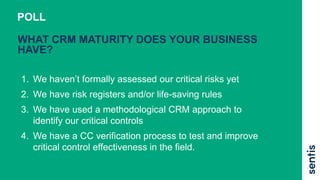 Critical Control Leadership & Verifications: Operationalising Critical ...