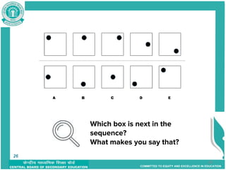 COMMITTED TO EQUITY AND EXCELLENCE IN EDUCATION
26
Which box is next in the
sequence?
What makes you say that?
26
 
