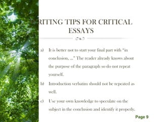Learn How to Draft a Perfect Critical Essay Outline critical essay outline