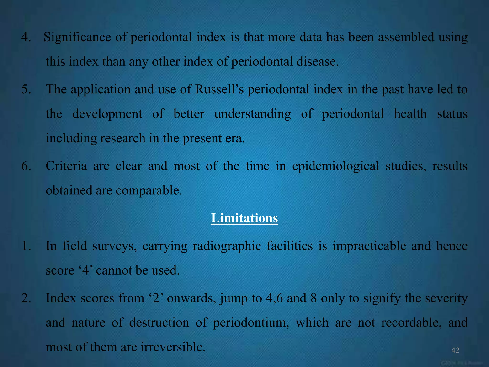 Critical evaluation of dental indices | PPTX