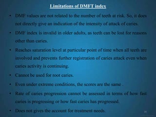 Critical evaluation of dental indices | PPTX