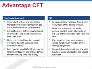 Critical functionality testing | PDF